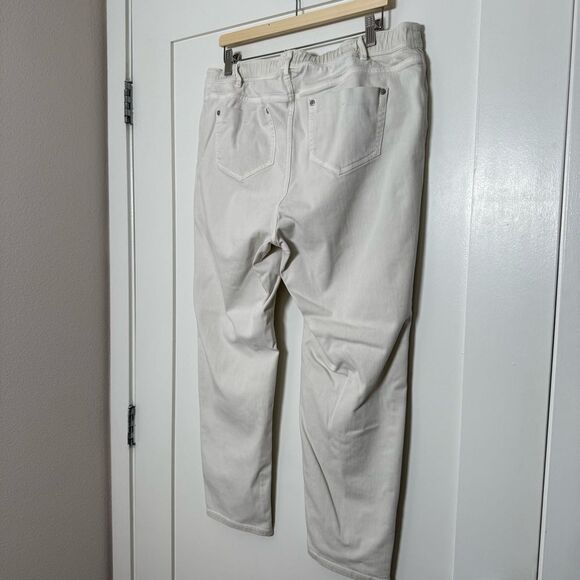 J Jill Denim Authentic Fit Slim Ankle Pants Womens Plus Sz 16 Beige Stretch - Picture 6 of 15